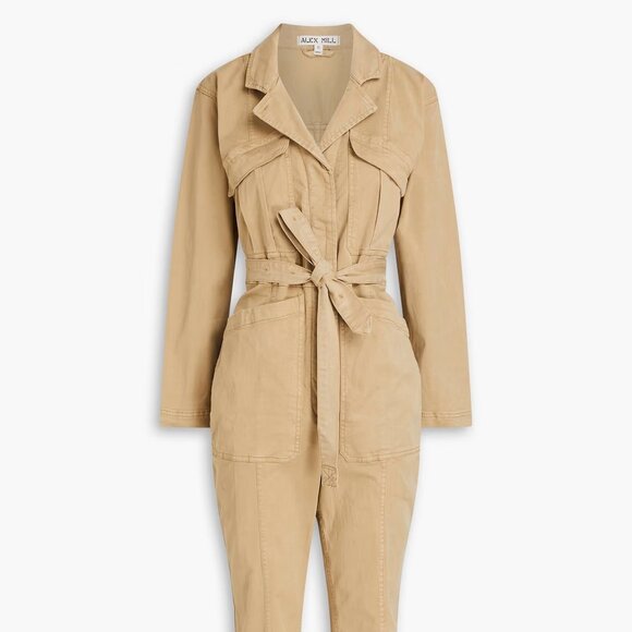 Alex Mill Expedition Cropped TENCEL™ Blend Twill Jumpsuit - Size Medium - Picture 1 of 7